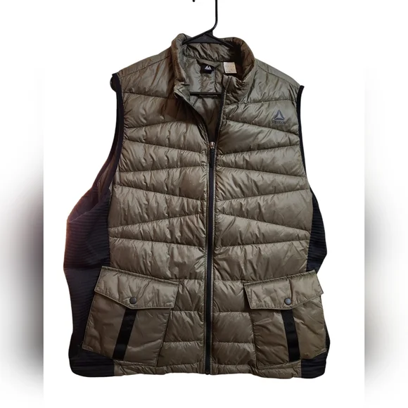 Reebok Jackets Coats Reebok Quilted Puffer Vest In Olive And